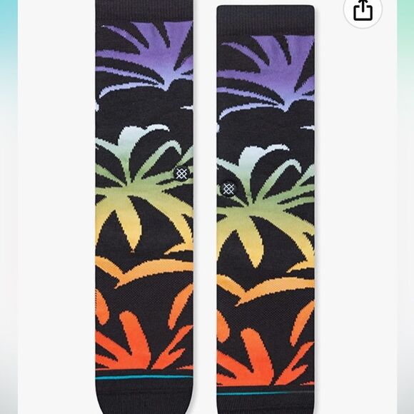 STANCE MENS SOCKS SIZE LARGE CREW HEIGHT POLY BLEND LIGHT CUSHION NWT - Picture 2 of 5